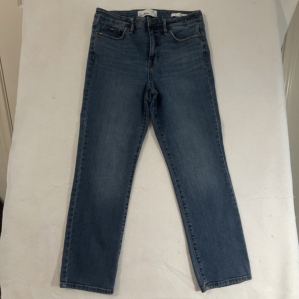 Sam Edelman Womens Jeans Sz 30 High Rise Slim Straight Blue Denim Dark Wash $129 - Picture 1 of 9